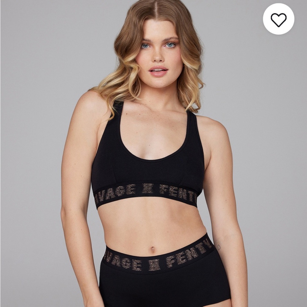 New black scoop neck bralette